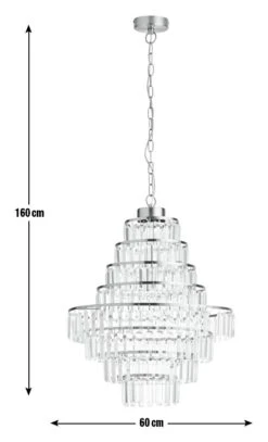 Habitat Presley Glass 8 Tier Chandelier - Brass -Chic Household Items 9514449 R E001