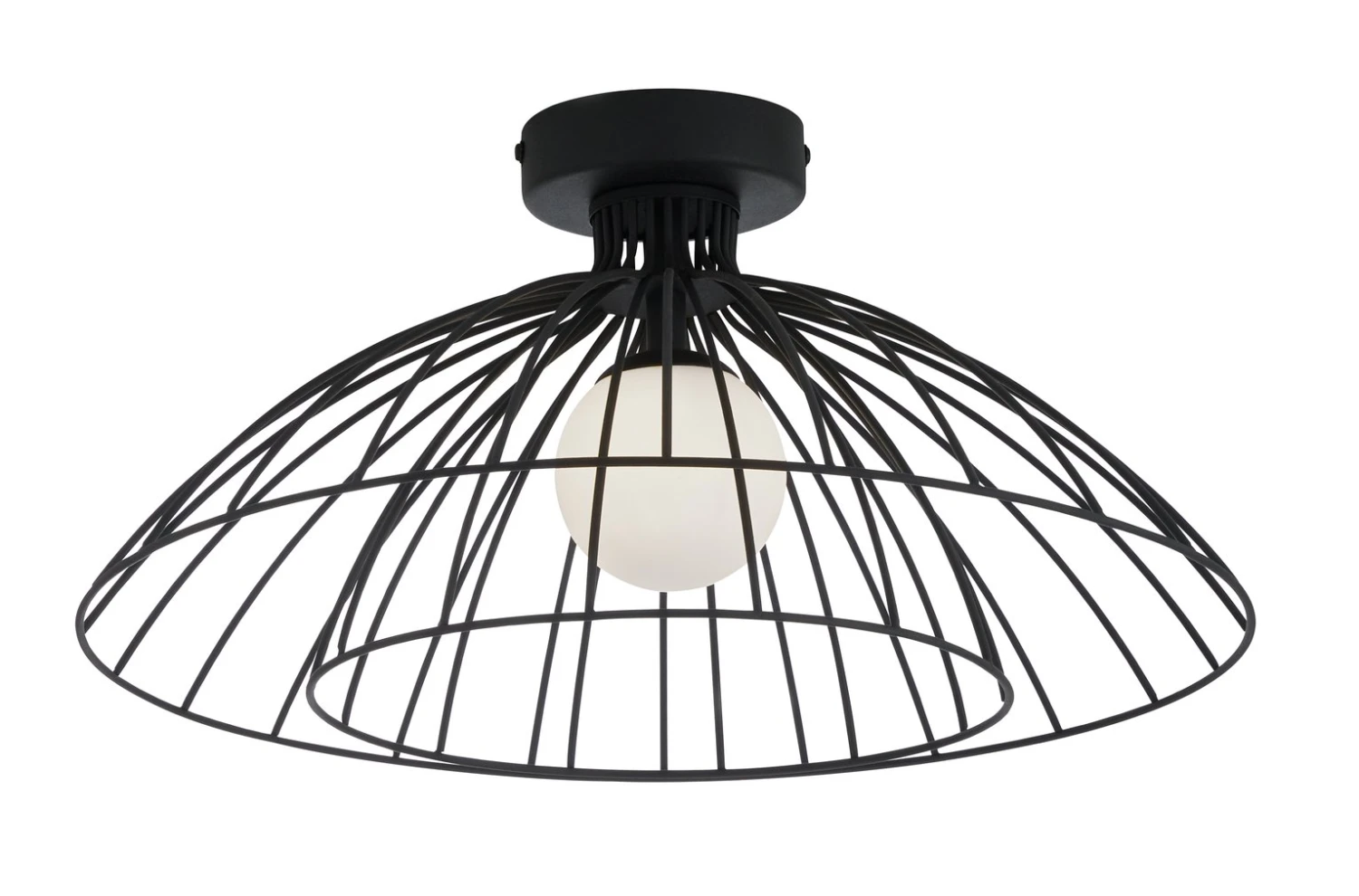 Habitat Kiso 2 Tier Opal Flush To Ceiling Light - Black 2 Habitat Kiso 2 Tier Opal Flush To Ceiling Light - Black - Image 2