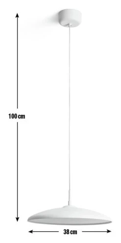 Habitat Pavo Metal LED Pendant Light - White -Chic Household Items 9518971 R E001