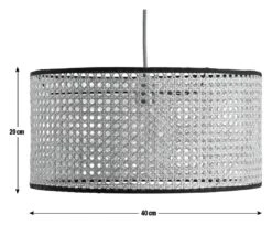 Habitat Ashi Rattan 40cm Shade - Natural & Black -Chic Household Items 9519602 R E001