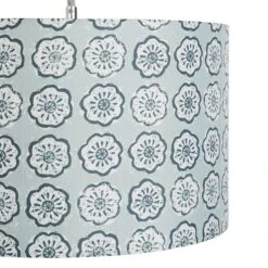 Habitat Country Floral Printed 30cm Drum Shade - Grey -Chic Household Items 9521322 R Z002A