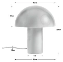 Habitat Ngami Mushroom Aluminium LED Touch Table Lamp - Blue -Chic Household Items 9521535 R E001