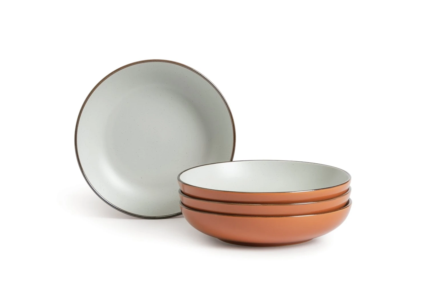 Habitat Speckle 4 Piece Stoneware Pasta Bowl - Rust 1 Habitat Speckle 4 Piece Stoneware Pasta Bowl - Rust