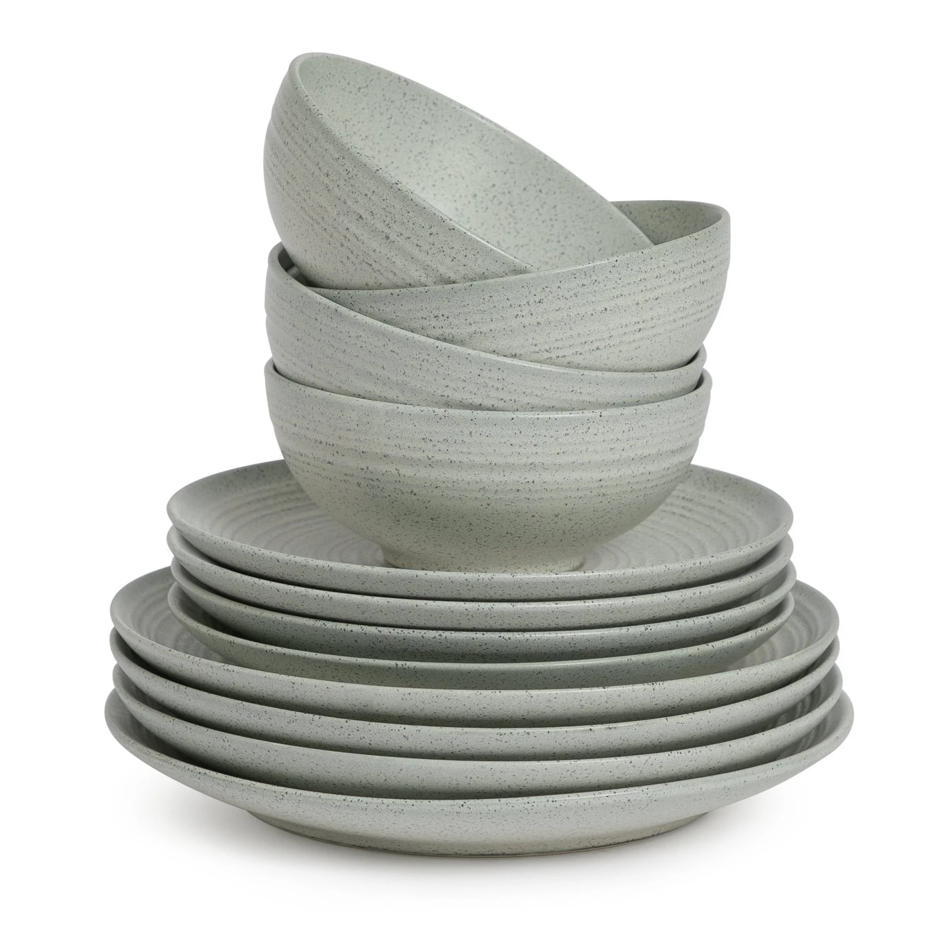 Habitat Textured Ripple 12 Piece Dinner Set - Chalk 4 Habitat Textured Ripple 12 Piece Dinner Set - Chalk - Image 4