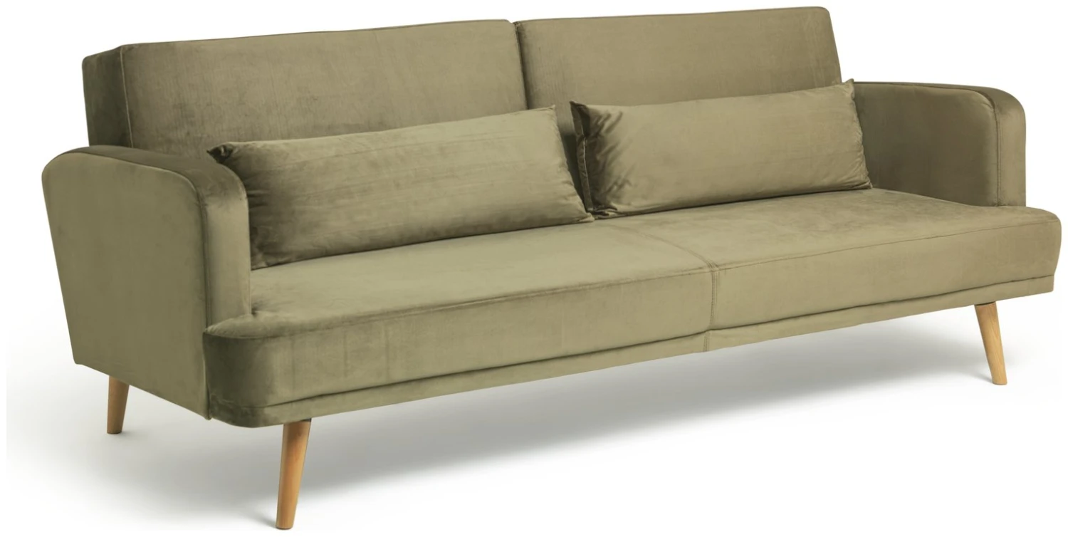 Habitat Andy Clic Clac Velvet Sofa Bed - Sage 7 Habitat Andy Clic Clac Velvet Sofa Bed - Sage - Image 7