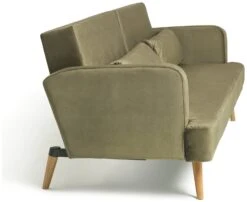 Habitat Andy Clic Clac Velvet Sofa Bed - Sage 21 Habitat Andy Clic Clac Velvet Sofa Bed - Sage -Chic Household Items 9531082 R Z007A