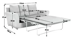 Habitat Carrie Fabric Sofa Bed - Grey -Chic Household Items 9531161 R E001