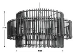 Habitat Bamboo 2 Tier Pendant Shade - Black -Chic Household Items 9537653 R E001