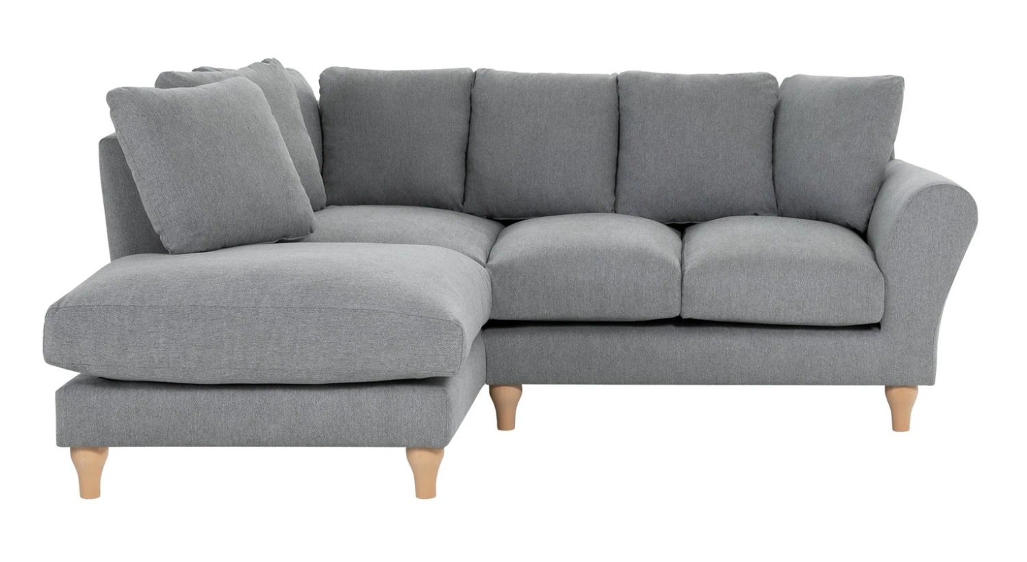 Habitat Carrie Fabric Left Hand Corner Chaise Sofa - Grey 5 Habitat Carrie Fabric Left Hand Corner Chaise Sofa - Grey - Image 5