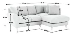 Habitat Carrie Fabric Left Hand Corner Chaise Sofa - Grey 15 Habitat Carrie Fabric Left Hand Corner Chaise Sofa - Grey -Chic Household Items 9539084 R Z010A