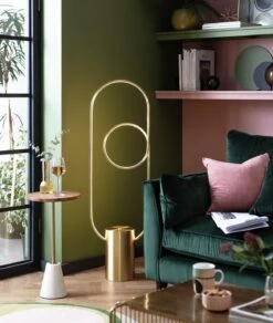 Habitat Pill LED Floor Lamp - Brushed Brass 18 Habitat Pill LED Floor Lamp - Brushed Brass -Chic Household Items 9542569 R Z002C