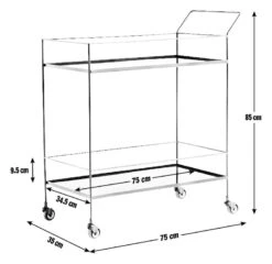 Habitat Monroe Drinks Trolley - Black -Chic Household Items 9547801 R E001