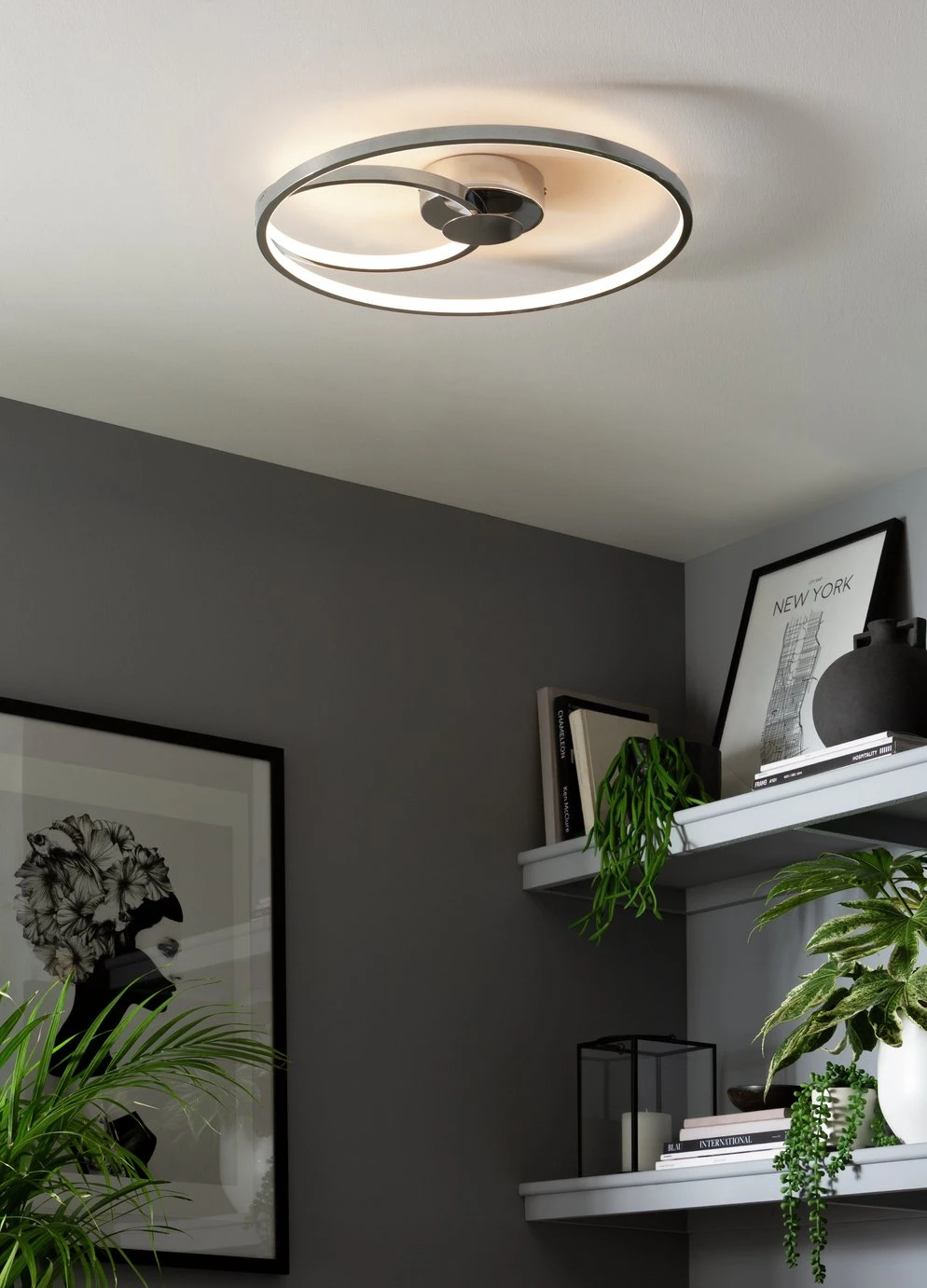 Habitat Pill Metal LED Flush Ceiling Light - Chrome 5 Habitat Pill Metal LED Flush Ceiling Light - Chrome - Image 5