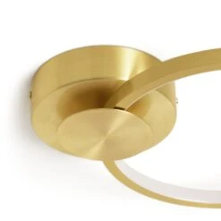 Habitat Pill Metal LED Flush Ceiling Light - Brushed Brass -Chic Household Items 9559851 R Z003A