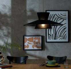 Habitat Linen Otton 2 Tier Easy Fit Shade - Black -Chic Household Items 9561478 R Z002C