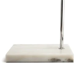 Habitat Nalone Arc Floor Lamp – Chrome & Marble -Chic Household Items 9562415 R Z003A