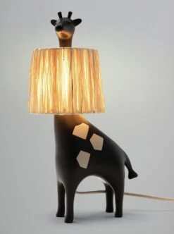 Habitat Kids Giraffe Rattan Table Lamp - Black -Chic Household Items 9568574 R Z002C