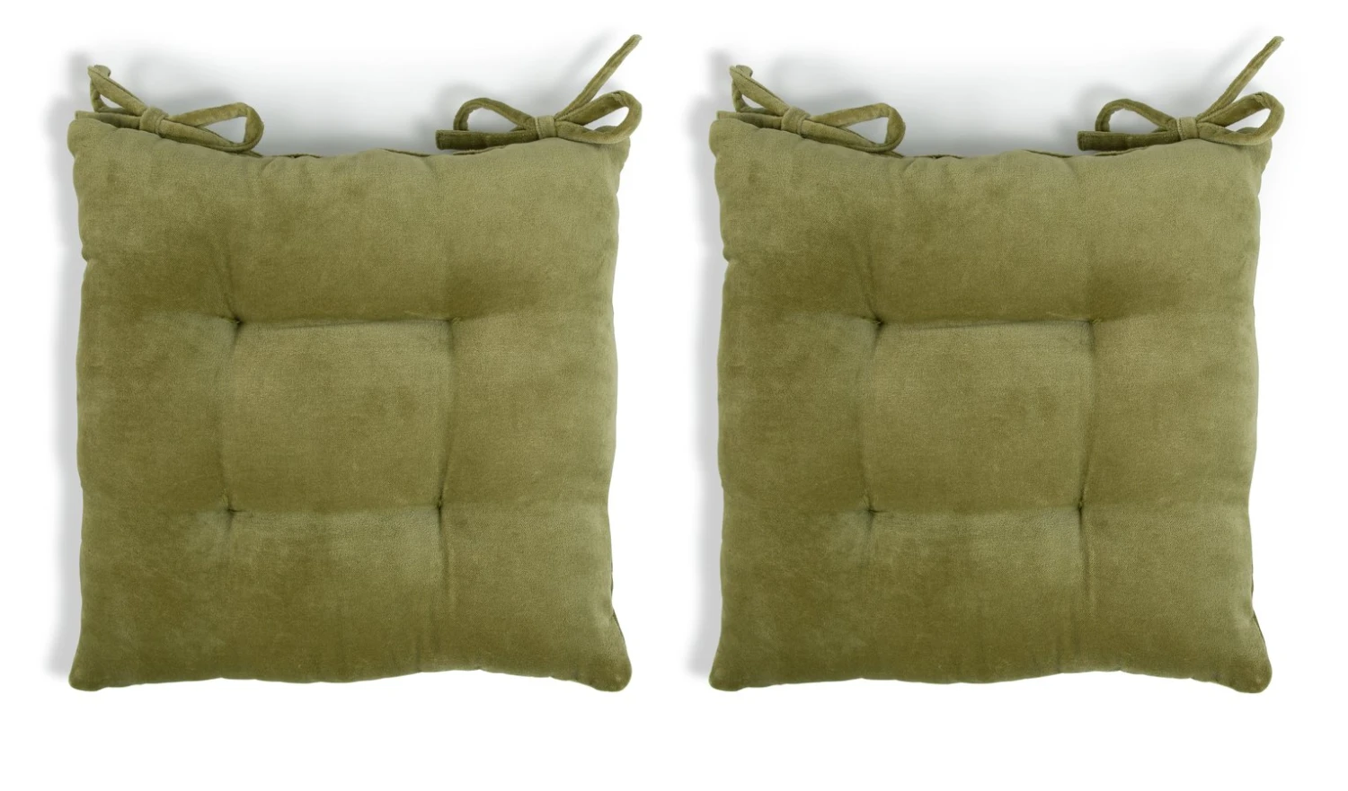 Habitat Citrine Pack Of 2 Seat Cushions - Olive Green 1 Habitat Citrine Pack Of 2 Seat Cushions - Olive Green