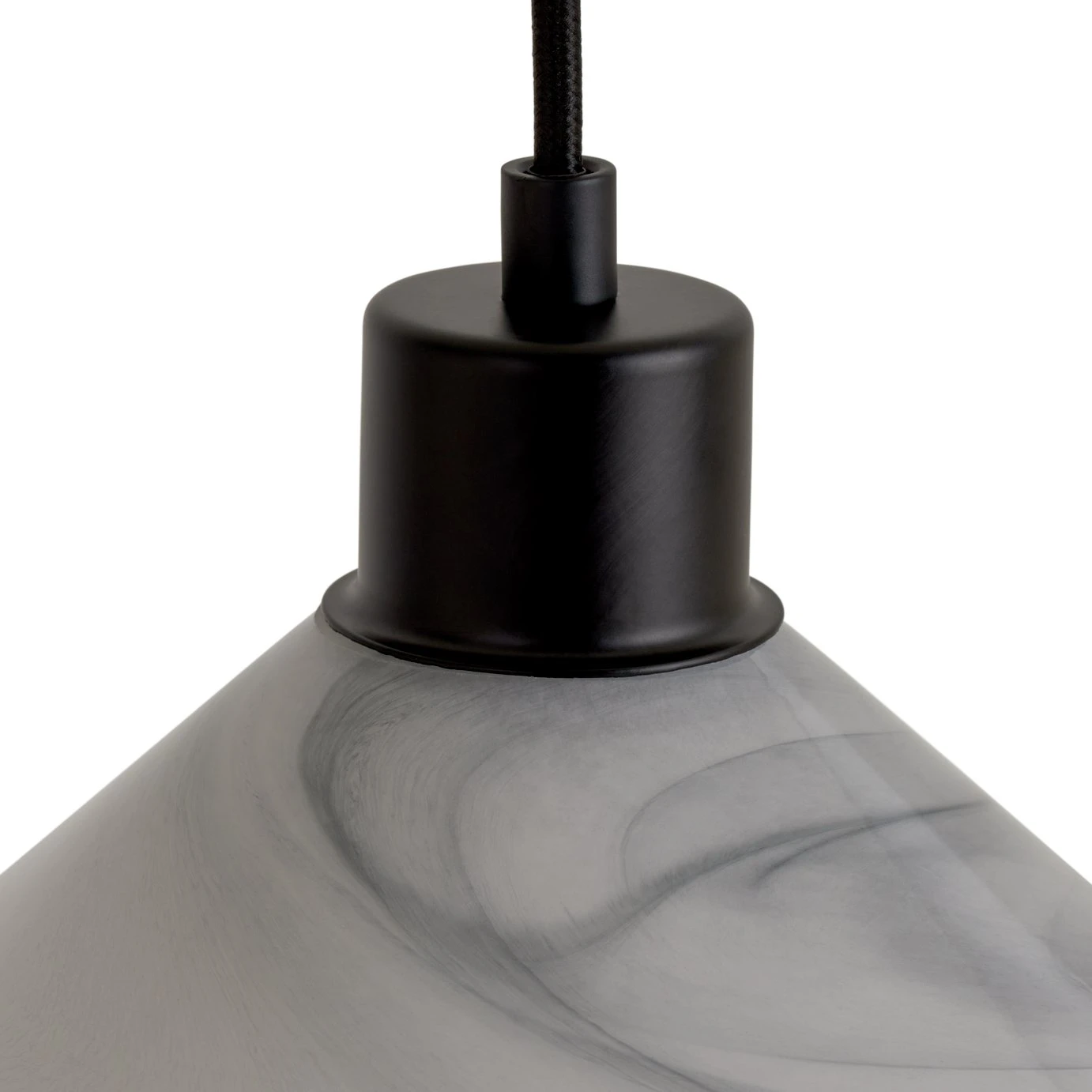 Habitat Lati Marble Glass Pendant - Black & White 3 Habitat Lati Marble Glass Pendant - Black & White - Image 3