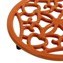 Habitat Cast Iron Trivet - Orange 8 Habitat Cast Iron Trivet - Orange -Chic Household Items 9574142 R Z006A