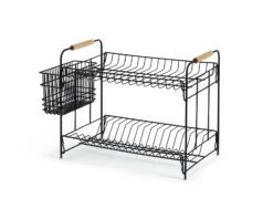 Habitat Industrial Wire Dish Drainer - Black -Chic Household Items 9575309 R Z004A