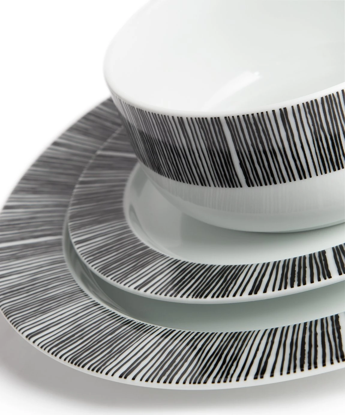 Habitat Black Dash 12 Piece Porcelain Dinner Set 7 Habitat Black Dash 12 Piece Porcelain Dinner Set - Image 7