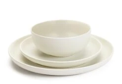 Habitat 12 Piece Stoneware Dinner Set - White -Chic Household Items 9577833 R Z002A