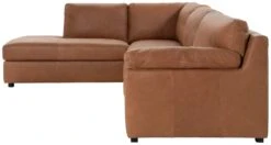 Habitat Florence Leather Left Hand Corner Chaise Sofa - Tan -Chic Household Items 9578746 R Z003A