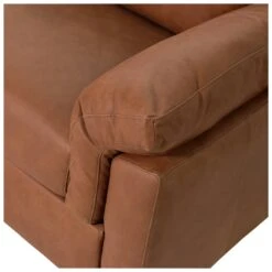 Habitat Florence Leather Left Hand Corner Chaise Sofa - Tan -Chic Household Items 9578746 R Z005A