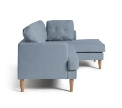 Habitat Joshua Fabric Right Hand Corner Chaise Sofa - Blue -Chic Household Items 9581812 R Z004A