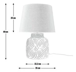 Habitat Lynx Brush Stroke Ceramic Table Lamp - Black & White -Chic Household Items 9585289 R E001
