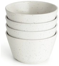 Habitat Addison Set Of 4 Stoneware Cereal Bowl - White -Chic Household Items 9592739 R Z002A