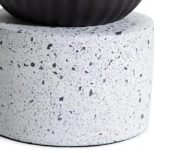 Habitat Rallie Smoked Glass Terrazzo Table Lamp – Grey -Chic Household Items 9595396 R Z003A