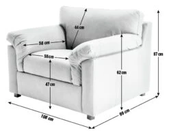 Habitat Florence Leather Armchair - Tan -Chic Household Items 9600511 R E001