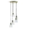 Habitat Webb 5 Light Cluster Pendant - Glass & Brass