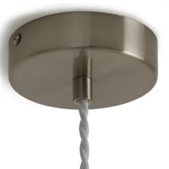 Habitat Apus Rattan Pendant - Whitewash -Chic Household Items 9602155 R Z003A