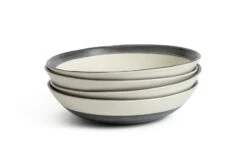 Habitat Stripe 4 Piece Stoneware Pasta Bowl - Blue -Chic Household Items 9605554 R Z002A