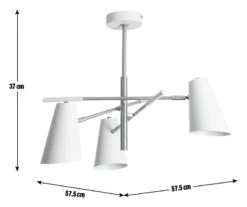 Habitat Vesper Cone 3 Light Ceiling Pendant - White -Chic Household Items 9607813 R E001