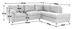 Habitat Florence LeatherRight Hand Corner Chaise Sofa - Tan -Chic Household Items 9611586 R E001