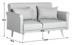 Habitat Evie Fabric 2 Seater Sofa In A Box - Navy Blue -Chic Household Items 9612437 R Z020A