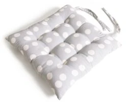 Habitat Spot Pack Of 2 Seat Cushion - Grey And White 5 Habitat Spot Pack Of 2 Seat Cushion - Grey And White -Chic Household Items 9616787 R Z002A