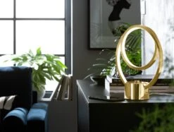 Habitat Pill Metal LED Table Lamp - Brushed Brass -Chic Household Items 9618761 R Z003C