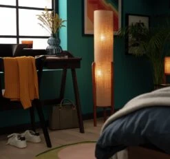 Habitat Arbaa Woven Column Floor Lamp - Natural -Chic Household Items 9622939 R Z002C