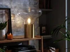 Habitat Marlow Glass Table Lamp - Gold -Chic Household Items 9622977 R Z002C