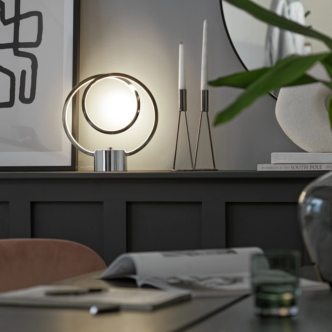 Habitat Pill Metal LED Table Lamp - Brushed Chrome 1 Habitat Pill Metal LED Table Lamp - Brushed Chrome