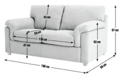 Habitat Florence Fabric 2 Seater Sofa - Grey 11 Habitat Florence Fabric 2 Seater Sofa - Grey -Chic Household Items 9625596 R E001