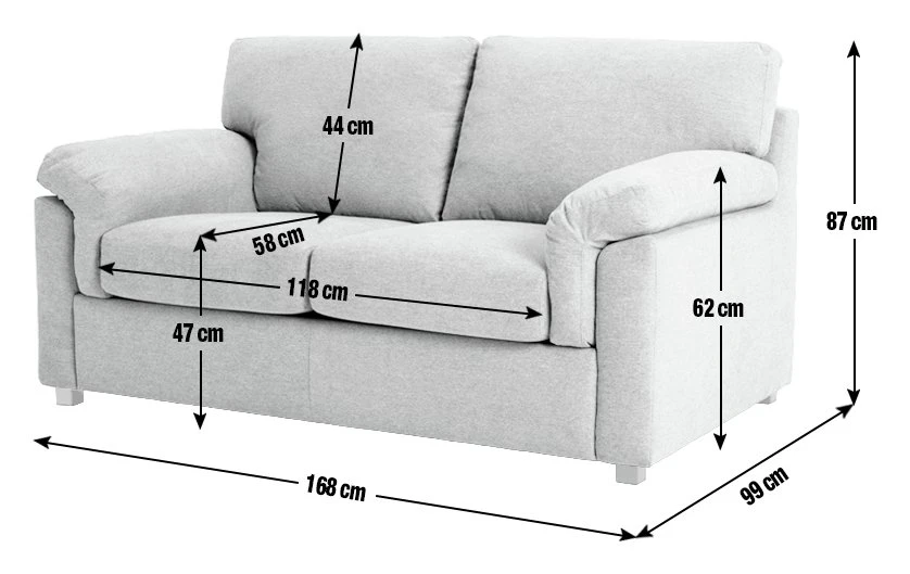 Habitat Florence Fabric 2 Seater Sofa - Grey 4 Habitat Florence Fabric 2 Seater Sofa - Grey - Image 4