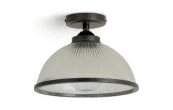 Habitat Eumee Pressed Glass Flush To Ceiling Light - Clear -Chic Household Items 9628672 R Z001C
