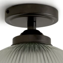 Habitat Eumee Pressed Glass Flush To Ceiling Light - Clear -Chic Household Items 9628672 R Z003A