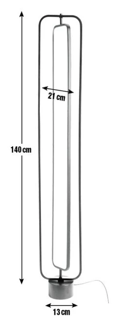 Habitat Sio LED Floor Lamp - Black -Chic Household Items 9629585 R E001